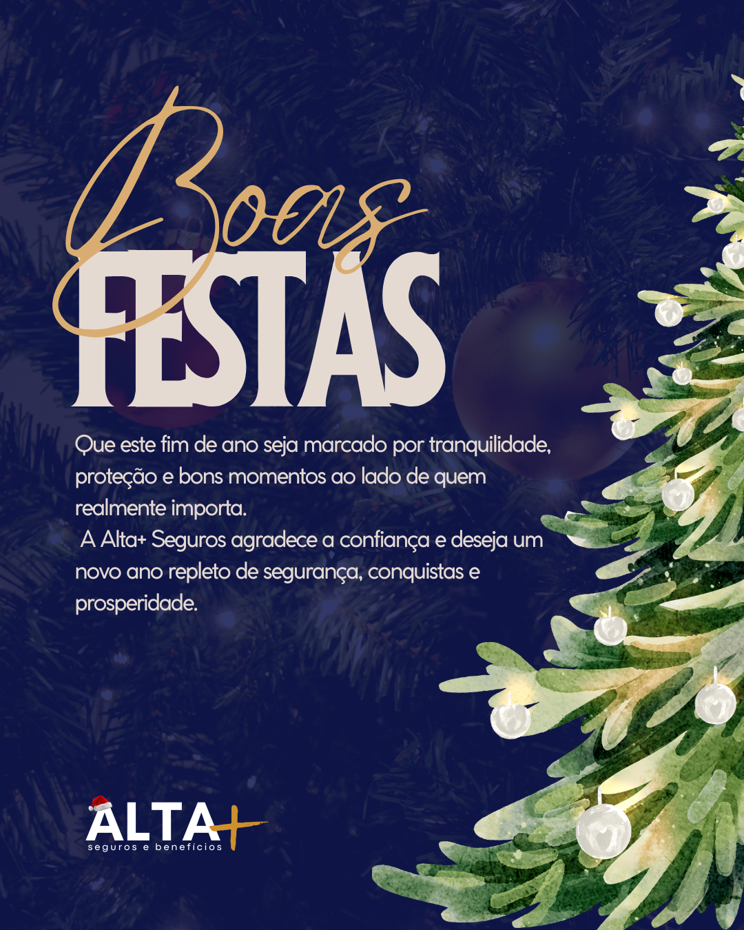 Gratidão por 2025. Bons votos para um novo ano de tranquilidade e conquistas.