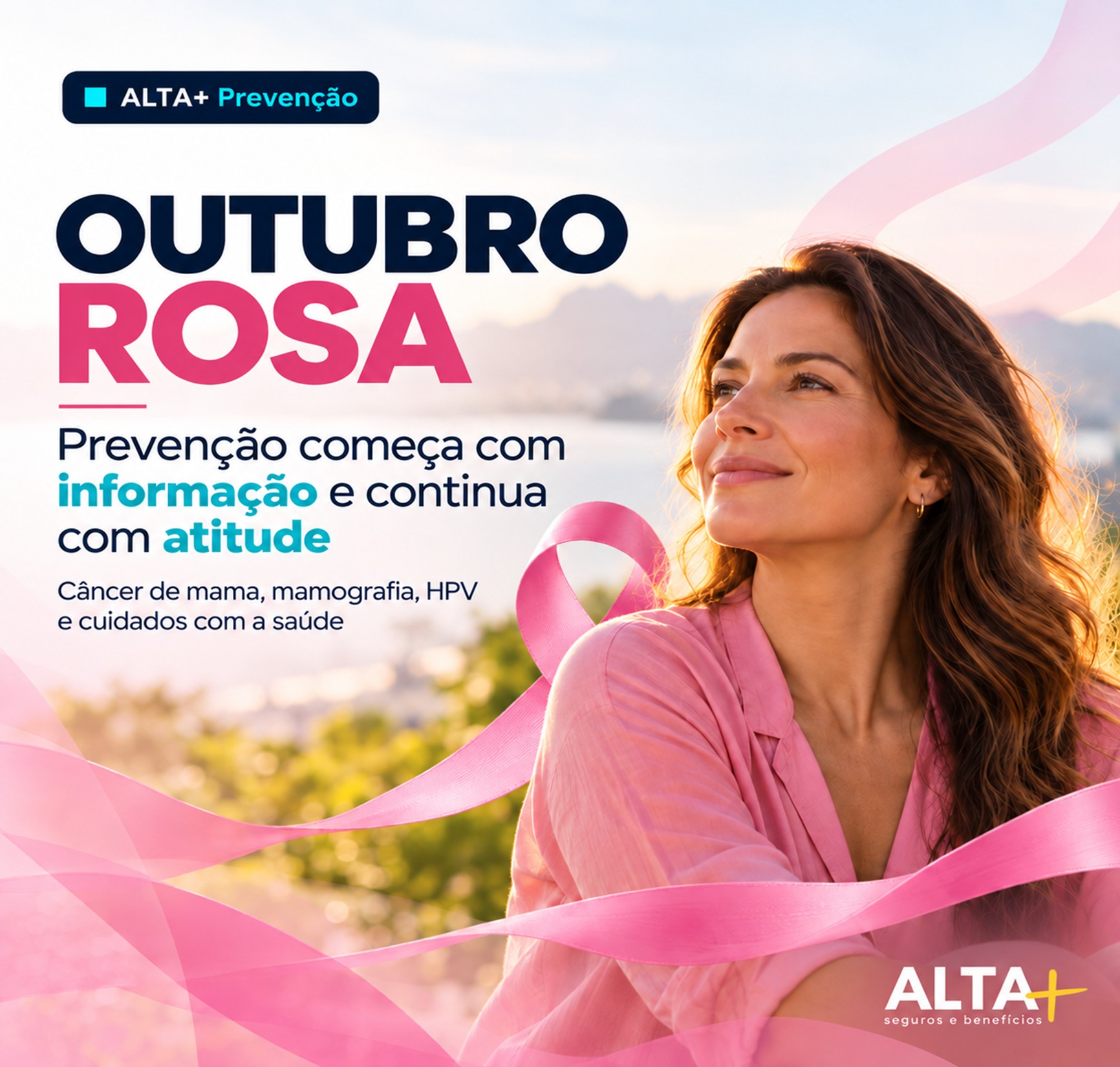 Outubro Rosa 2026: informação, prevenção e atitude para cuidar da saúde da mulher ao longo de todo o ano.